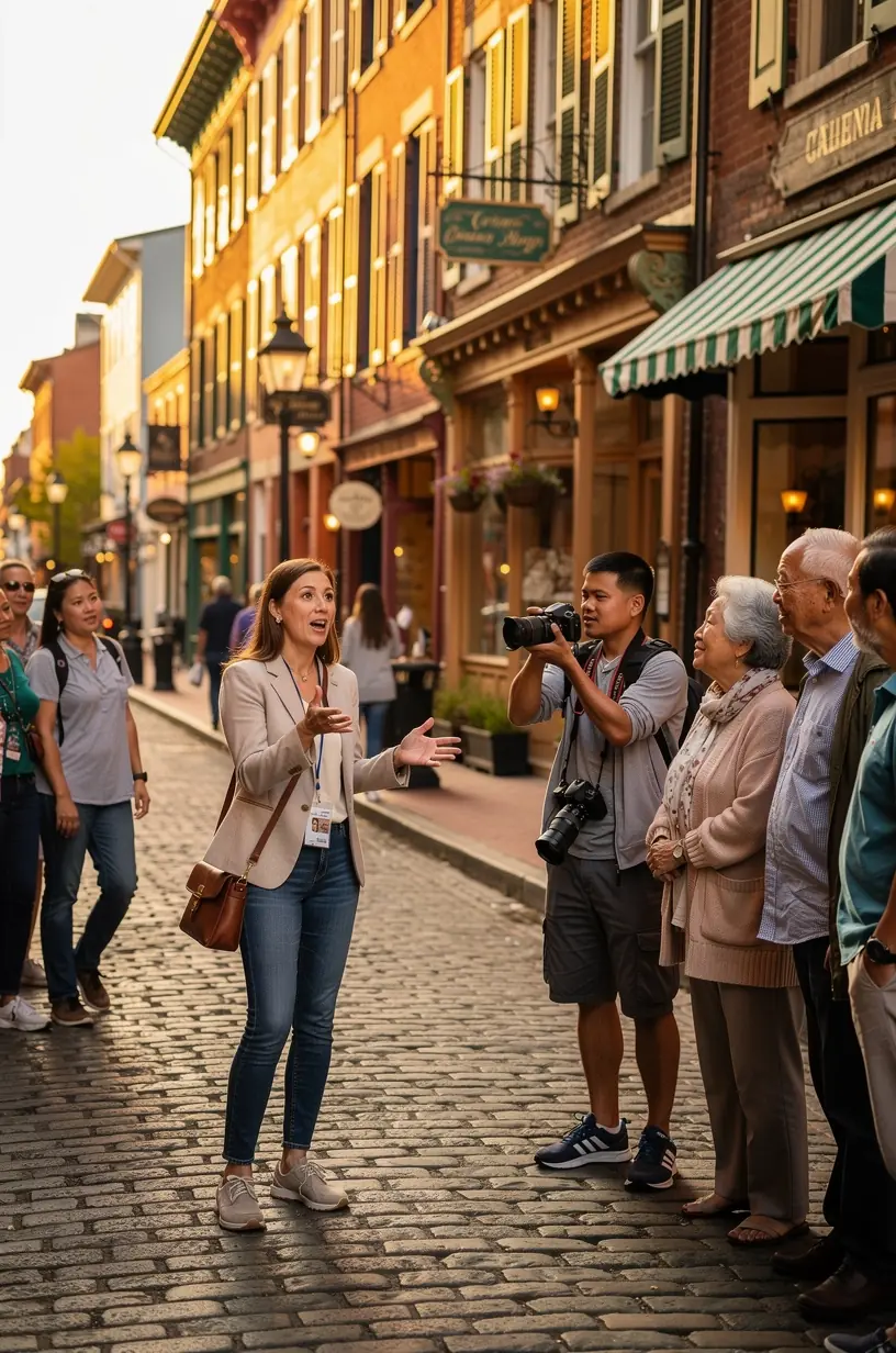 Автобус для мини-туров стоит у выхода из аэропорта, готовый к поездке по заранее запланированному маршруту.